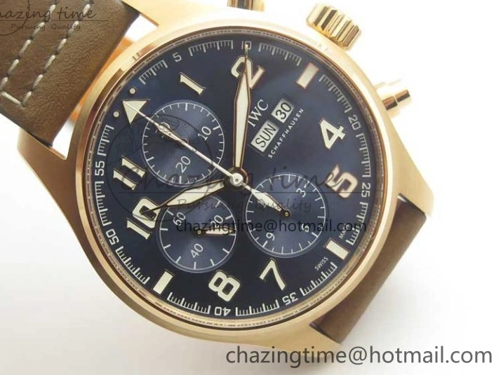 MIROTIME 0523 Sleek Pilot Chrono 377721 “Le Petit Prince” RG ZF 1:1 Best Edition on Brown Leather Strap A 7182